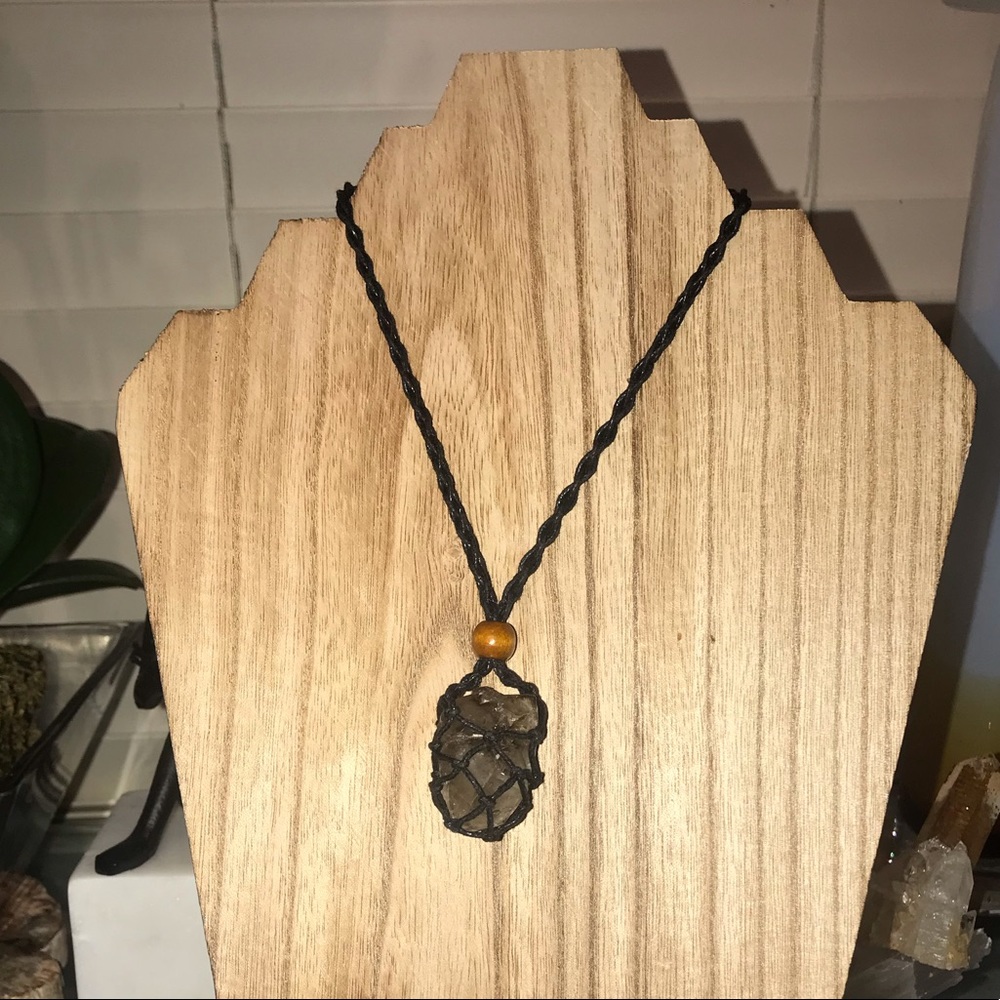 Beautiful Rare Skeleton Quartz Cord Necklace